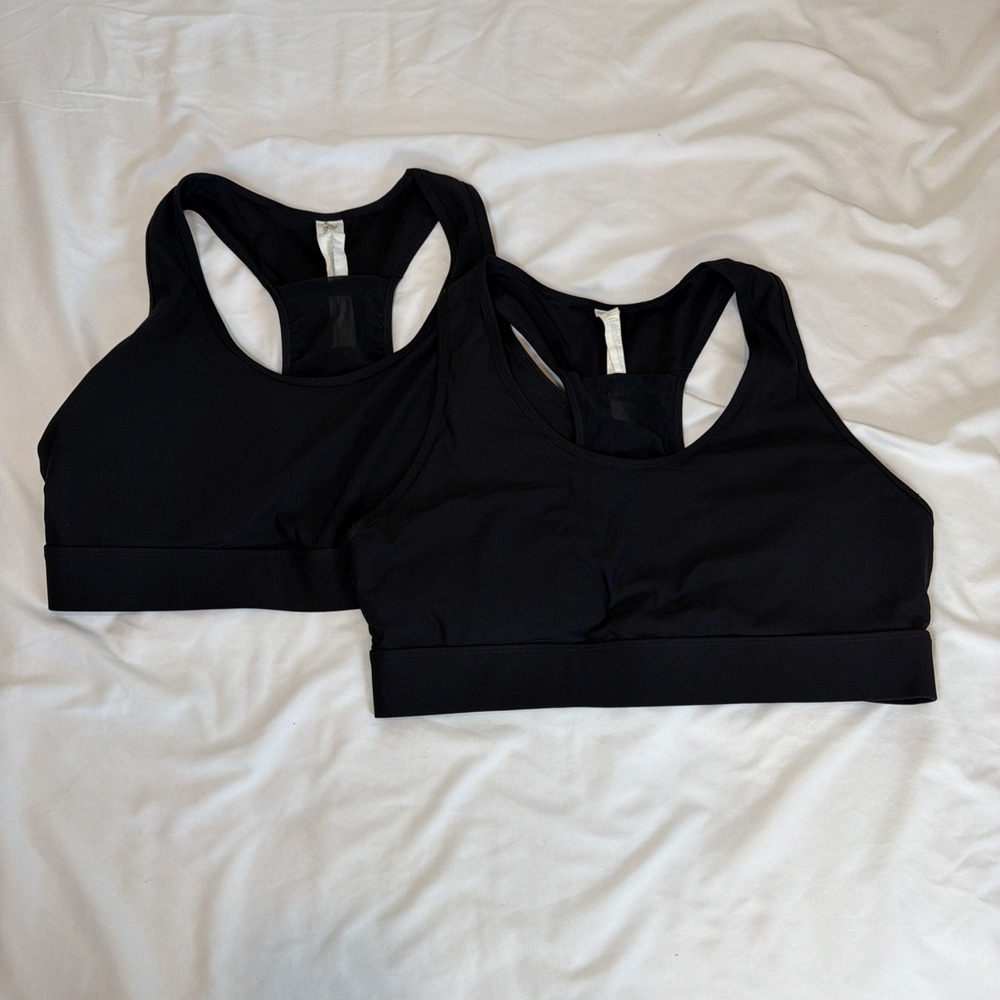 Fabletics Sports Bra Womens 1X Pull Over‎ Black Set Of Two
